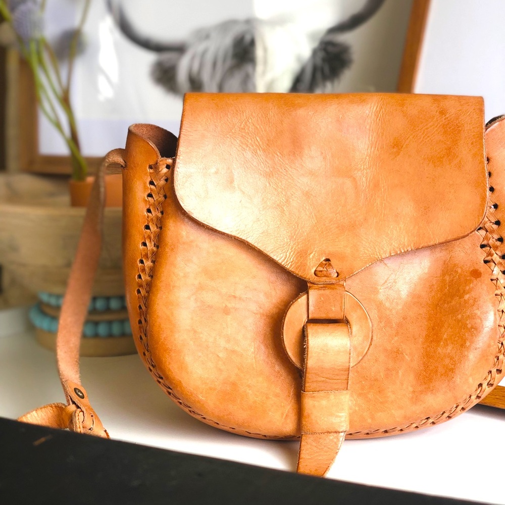 Authentic Bohemian bag real leather